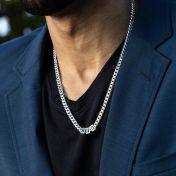 Cuban Link Chain With Names - 5MM [Sterling Silver]