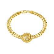 Cuban Link Chain Map Bracelet [18K Gold Vermeil]