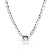 Cuban Link Chain With Names - 5MM [Sterling Silver]