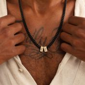 Dark Cuban Link Chain with Iced Charms [18K Gold Plated]