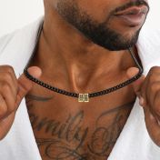 Dark Cuban Link Chain With Names [Gold Plated] - 6MM