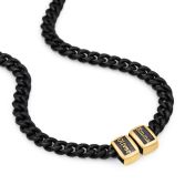 Dark Cuban Link Chain With Names [Gold Plated] - 6MM