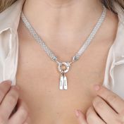 Cara Herringbone Necklace [Sterling Silver]