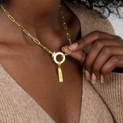 Cara Paperclip Necklace [18K Gold Plated]