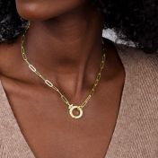Cara Paperclip Necklace [18K Gold Plated]