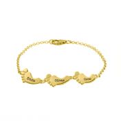 Family Path Name Bracelet [18K Gold Plated]