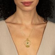 Family Tree Name Necklace With Nano Bible [18K Gold Plated]