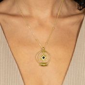 Family Tree Name Necklace With Nano Bible [18K Gold Plated]