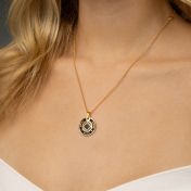 Halo Name Necklace With Nano Bible [18K Gold Vermeil]