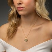 Halo Name Necklace With Nano Bible [18K Gold Vermeil]