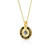 Halo Name Necklace With Nano Bible [18K Gold Vermeil]