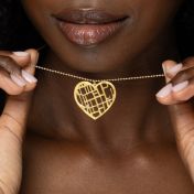 Heart Map Necklace [14 Karat Gold]