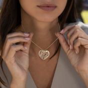 Heart Map Necklace [14 Karat White Gold]
