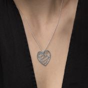 Heart Map Necklace [Sterling Silver]