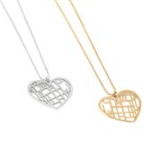 Heart Map Necklace [Sterling Silver]