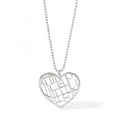 Heart Map Necklace [Sterling Silver]