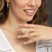 Heart Map Necklace [14 Karat Gold]