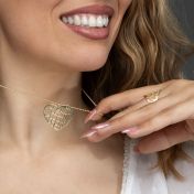 Heart Map Necklace [14 Karat Gold]