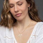 Heart Map Necklace [14 Karat Gold]