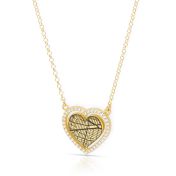 Dazzling Love Map Necklace [18K Gold Plated]