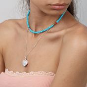 Deep Blue Hematite Necklace