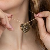 Heart Silhouette Map Necklace [18K Gold Plated]