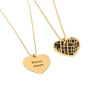 Heart Silhouette Map Necklace [18K Gold Plated]