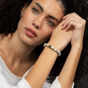 Howlite Women Name Bracelet With Nano Bible [18K Gold Vermeil]