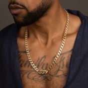 Iced Cuban Link Chain With Infinity Charm - 18K Gold Plated