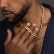 Iced Cuban Link Chain With Infinity Charm - 18K Gold Plated