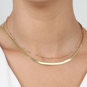 Katherine Herringbone Necklace [18K Gold Vermeil]