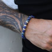 Lapis Lazuli Men Name Bracelet