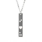 I Love You Braille Necklace - Sterling Silver [Classic]
