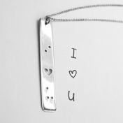 I Love You Necklace - Sterling Silver
