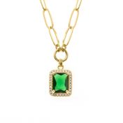 Green Halo Necklace