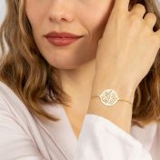 Memories Circle Map Bracelet [18K Gold Plated]