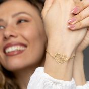 Heart Map Bracelet [18K Gold Plated]