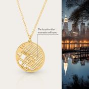 Precious Spot Map Necklace [14 Karat Gold]