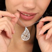 Threads Of Life Map Necklace [14 Karat White Gold]