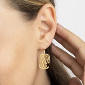 Map Tag Earrings [18K Gold Plated]