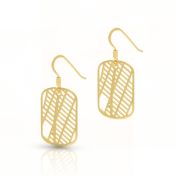Map Tag Earrings [18K Gold Plated]