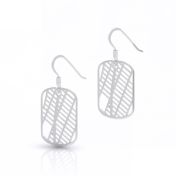 Map Tag Earrings [Sterling Silver]
