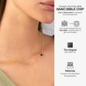 Maria Diamond Initial Necklace with Nano Bible [18K Gold Plated]