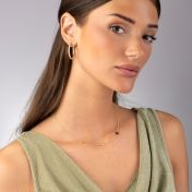 Maria Diamond Initial Necklace with Nano Bible [18K Gold Plated]