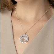 Precious Spot Map Necklace [14 Karat White Gold]