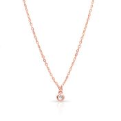 Mirella Crystal Necklace [Rose Gold Plated]