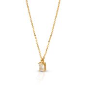 Nature Love Necklace - White Crystal [Gold Plated]