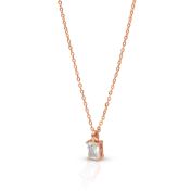 Nature Love Necklace - White Crystal [Rose Gold Plated]