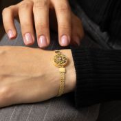 Precious Spot Silhouette Map Bracelet with Milanese Chain [18K Gold Plated]
