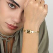Treasured Spot Map Silhouette Bracelet with Braided Chain [18K Gold Vermeil]